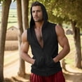 thumbnail image 5 of Daolelai Men's Hooded Zippered Sleeveless Sports Vest, 5 of 6