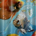 thumbnail image 5 of Creowell Fish Shower Curtain, Colorful Design Types of Pacific Swimming Animal Mackerel Salmon and Sea Bass Exotic Wild Life Theme, Cloth Fabric Bathroom Set with Hooks White, 5 of 7
