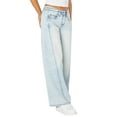 thumbnail image 3 of Celebrity Pink Women's Low Rise Double Waistband Wide Leg Jeans, Sizes 1-21, 3 of 4