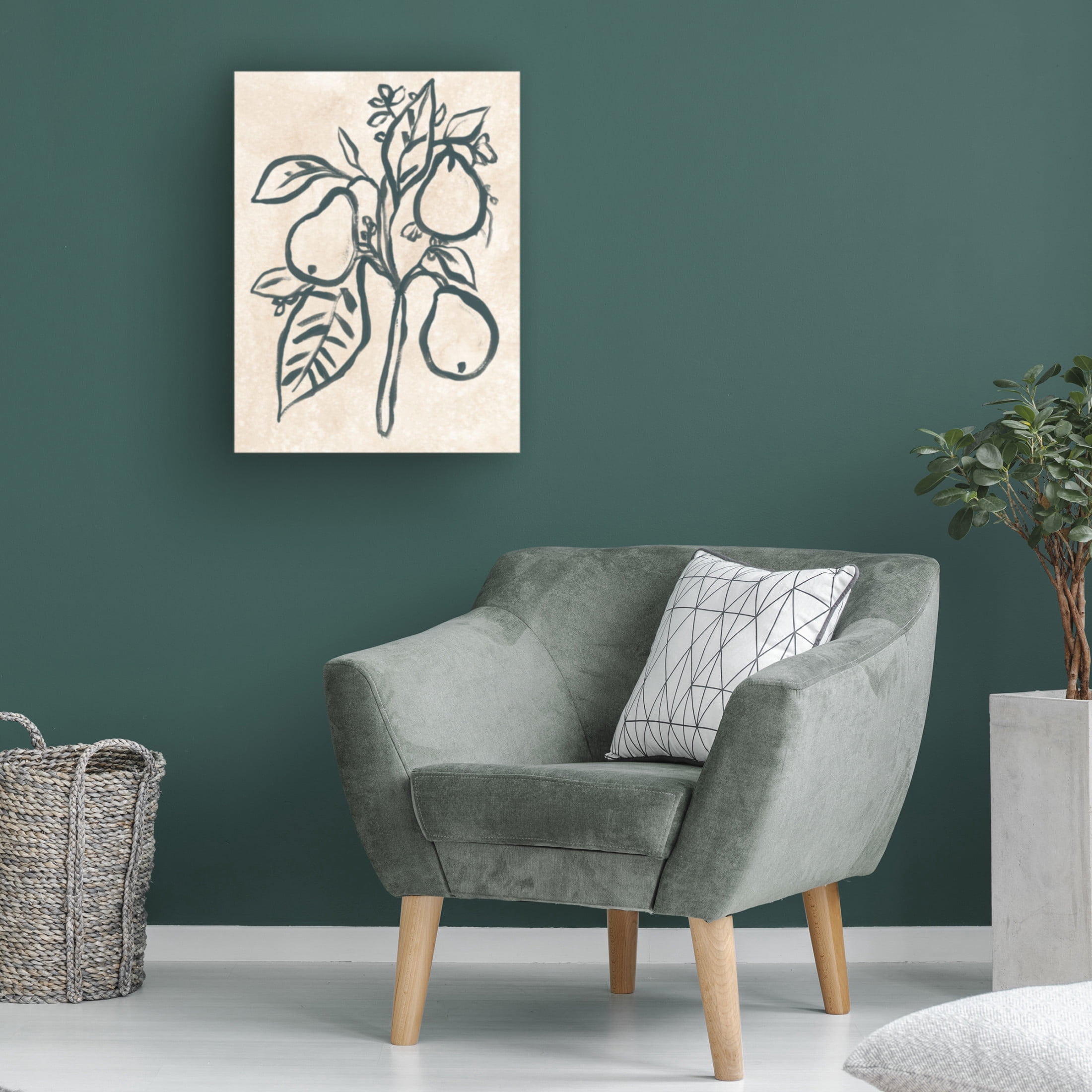 Trademark Fine Art June Erica Vess  Ink Pear Branch I Canvas Wall Art