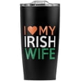 thumbnail image 2 of I Love My Irish Wife Stainless Steel 20 oz Travel Tumbler, Vacuum Insulated & Double Wall with Leakproof Sliding Lid | Great for Coffee/Hot Drinks and Cold Beverages, 2 of 6