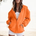 thumbnail image 4 of Zip Up Hoodies for Women 2025 Long Sleeve Plain Oversized Hoodie with Pockets Hooded Sweatshirt Women Jacket, 4 of 8