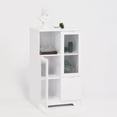 thumbnail image 4 of MDF painted Cabinet with Glass Doors and Drawer, Open Storage Space,  Bedroom, Living Room (White), 4 of 11
