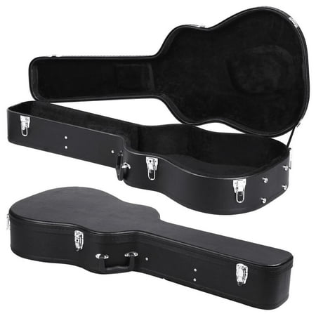Acoustic Guitar Hardshell Case Fits Most Acoustic Guitars with Key (Best Guitar Case Hygrometer)