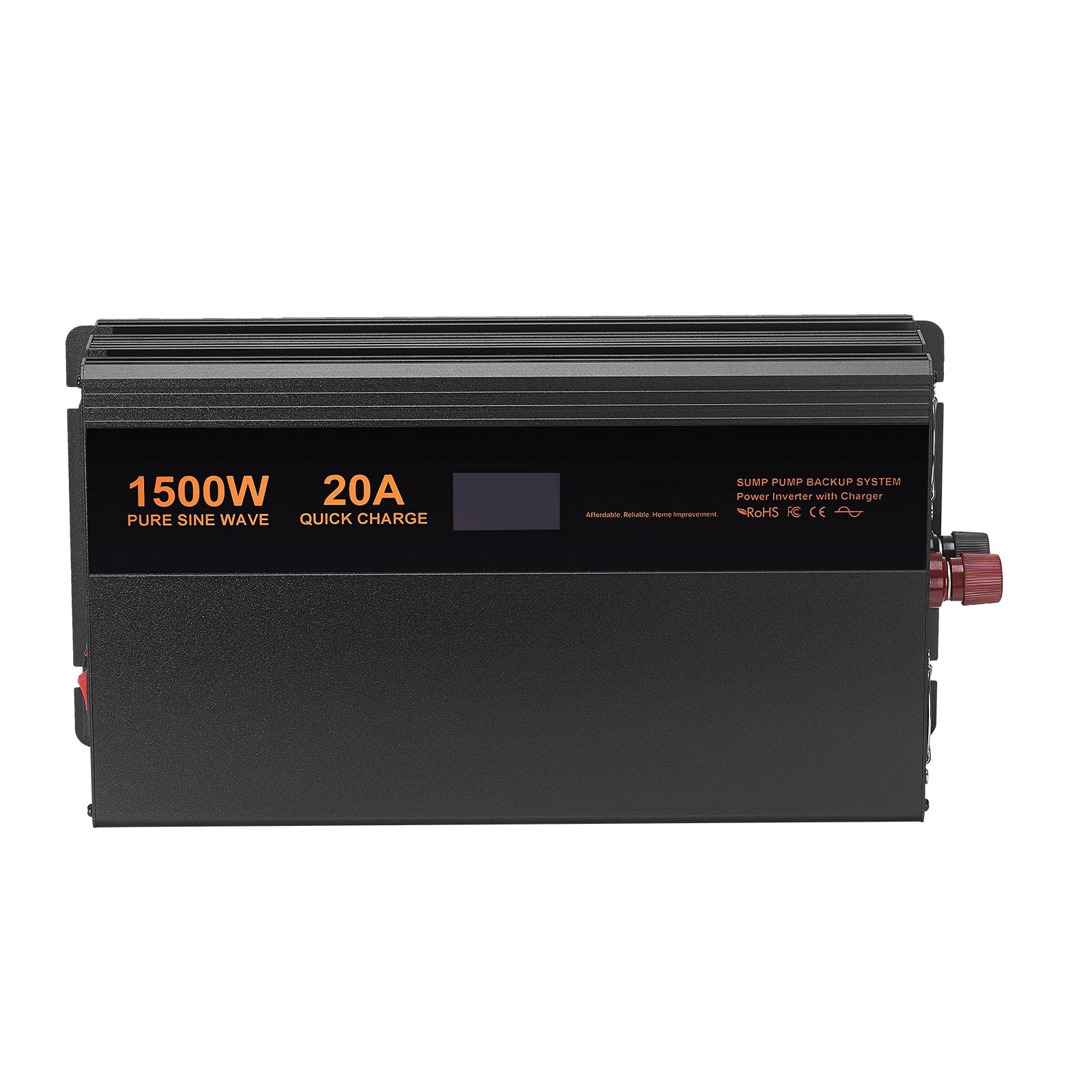 1500W Sump Pump Battery Backup System with LCD Display - Automatic Switch to Battery Power During Outages, 1200GPH High Capacity Water Removal for Basement Flood Protection