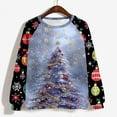 thumbnail image 4 of Women's 2025 Christmas trees Print Sweatshirt Crewneck Long Sleeve Holiday Pullover Funny Xmas Top for Fall, 4 of 4