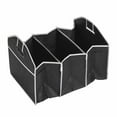 thumbnail image 3 of Collapsible Car Trunk Organizer SUV Storage Bin Non-Slip 3 Compartment Black, 3 of 7