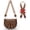 Brown, variant on Large Leather Bum Bag for Women Crossbody Fanny Packs Large Sling Bag Purse with 2 count Adjustable Strap Brown Leather Belt Wallet