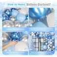 thumbnail image 3 of Snowflake Balloon Arch Garland Kit 182pcs, Snowflake Balloon Arch Kit Silver Blue White Wonderland Balloons for Winter Wonderland Christmas Baby Shower Snow Princess Birthday Party Decorations, 3 of 8