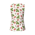 thumbnail image 5 of Xecao Strawberry Floral print women's scoop neck, loose-fit workout tank tops for the gym., 5 of 9