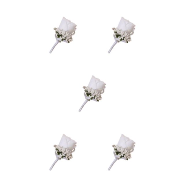 Qarigey Ramilletes de ojales no tóxicos, inodoros y respetuosos con la piel, broches, flores, flor en el ojal, blanco Type2 NO2