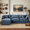 Blue, variant on Eyisean 102" Chenille Modular Sectional Sofa with Ottoman, 3-Seater L Shape Cloud Couch with Upholstered & Pillow, Comfy Sleeper Sofa for Living Room, Bedroom, Office, Easy Assembly