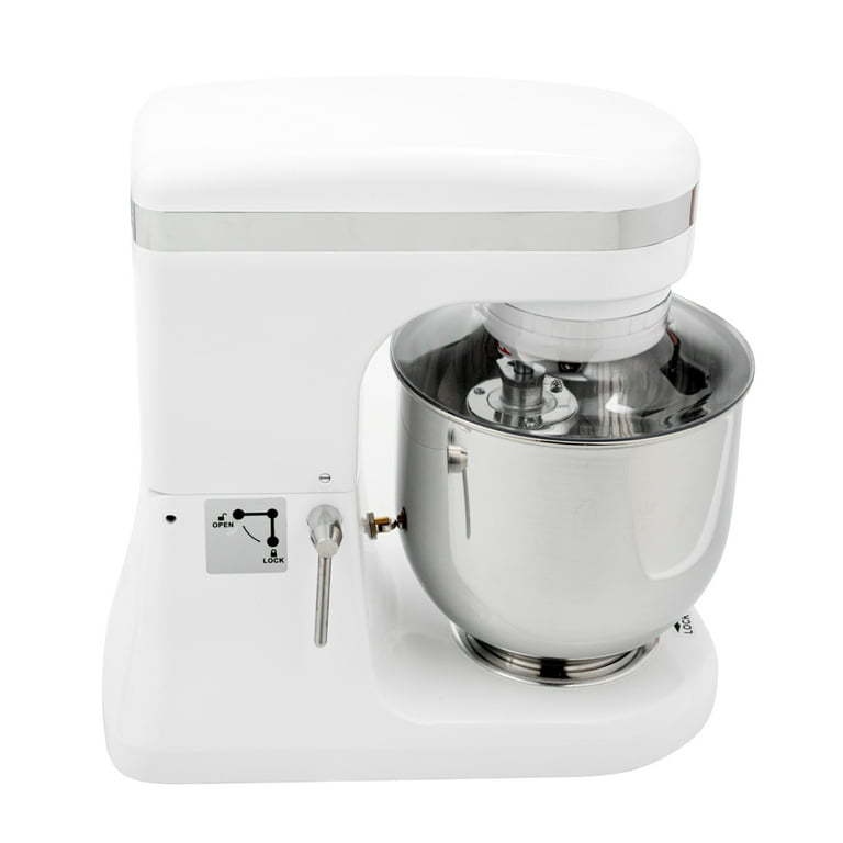 Hi Tek 7 qt White Aluminum Electric Stand Mixer - Includes Dough