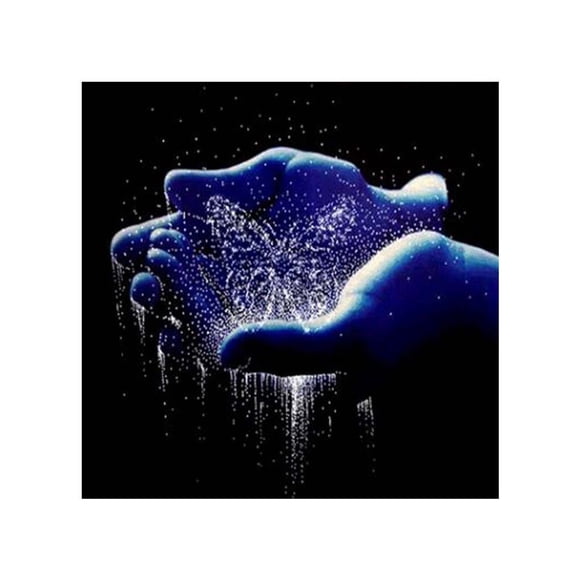 Peinture Diamant en Résine 5D Bricolage Papillon Magique Croix Papillon dans les Mains Broderie Point de Croix Peinture Mosaïque Image