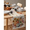 thumbnail image 3 of Table Runners 48 Inches Long Dress Scarves, Green Orange Blue Pumpkin Farmhouse Kitchen/Dining Table Runner, Short Coffee Tablerunners, Thanksgiving Fall Leaves Weeping 13x48 Inch, 3 of 7