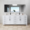 thumbnail image 2 of Wyndham Collection Beckett 84" Wood Double Bathroom Vanity in White/Matte Black, 2 of 6