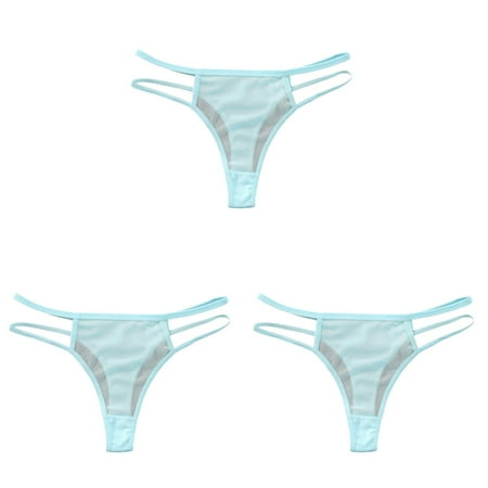 Sexy Underwear Cotton Panties Soft Hipster Panty Underwear for Women Ladies Sexy Briefs Bikini Lace Panties Pack for Women Underwear Women Seamless ceangrtro Blue (3Packs) Blue (3Packs)