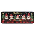thumbnail image 1 of 2 Piece Christmas Plaid Kitchen Rug Sets Gingerbread Man Winter Snowflake Kitchen Floor Mat Non Slip Kitchen Floor Matfor Outdoor Bedroom (47x17+30x17 Inches), 1 of 6