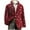 Red, variant on oelaio Mens Christmas Blazer Big and Tall Corduroy Suit Jacket Xmas Snowflake Print Long Sleeve 2 Button Business Office Jacket Holiday Party Blazers Red S