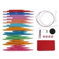 thumbnail image 2 of Juego De Agujas De Tejer Circulares Intercambiables, Juego De Agujas De Tejer Intercambiables Desmontables Portátiles Longitud Extendida 10 Cm 25 Cm 65 Cm 85 Cm Cable Para, 2 of 7