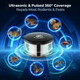 thumbnail image 2 of Ultrasonic Rodent Repeller Indoor, 360° Squirrel Repellent Mice Deterrent, 3 Mode Switch with Pressure Wave, Plug in Multiple Pest Deterrent Control, Black, 2 of 7