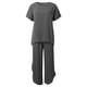 thumbnail image 4 of 2025 Conjuntos de dos piezas de punto para mujer: tops ajustados de cuello alto y pantalones acampanados, poliéster, elegante/informal (S-XXL), 4 of 6