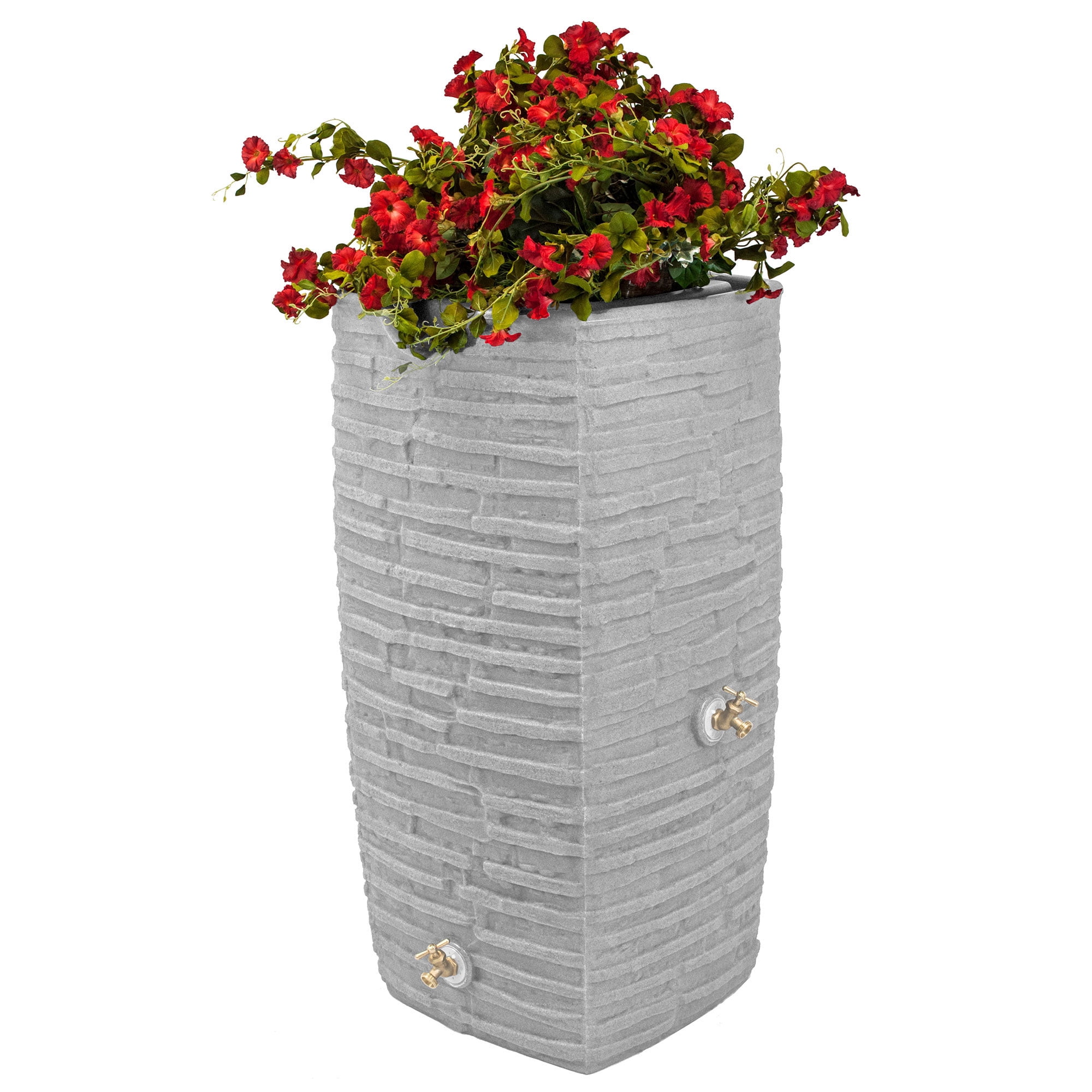 Good Ideas Impressions Riverwalk 50 Gal Rain Saver, Light Granite (4 Pack)