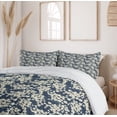 thumbnail image 6 of Ambesonne Floral Duvet Cover Sets, Vibrant Little Blooms, 2-King, Night Blue Ivory, 6 of 7