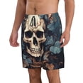 thumbnail image 2 of Fotbe Vintage Leaf Flower Skull Trajes de Baño Estampados para Hombre, Shorts de Verano de Secado Rápido, Ropa de Playa, Bañadores-3X-Large, 2 of 6