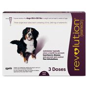 Revolution (Selamectin) Topical for Dogs, 85.1-130 lbs, (Plum Box), Flea and Tick Parasite Prevention and Treatment