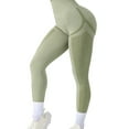 thumbnail image 2 of HOMBOM Winter Leggings for Womens Green Yoga High Waist Seamless Ladies Pants Training L, 2 of 6