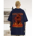 thumbnail image 4 of Niepce Inc Streetwear Burning Lion Sculpture Printed Graphic Men Tee Shirt, 4 of 4