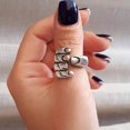 thumbnail image 3 of Anillo de payaso Retro personalizado, anillo de aleación, collar, anillo de dedo índice antioxidante para graduación de Navidad, 3 of 9