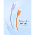 thumbnail image 2 of Cable Matters 3-Pack Extreme Flexible Short USB A to USB C Cable 1ft in Orange Blue Purple Support Apple CarPlay Android Auto USB to USB C Charging Cable for iPhone 15/15 Pro/15 Pro Max Galaxy S23, 2 of 7