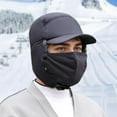 thumbnail image 3 of Mens Winter Windproof Warm Hat with Ear Flap, Adjustable Cold Weather Skiing Hunting Fishing Gifts Trapper Hats for Men Women, 3 of 6