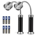 thumbnail image 1 of 2pcs Grill Light, Magnetic Grill Lamp Grill Lighting on Both Sides, 9 LEDs BBQ Light Set Outdoor Grill Lights BBQ Grill Accessories, Battery Operated, 360 Degree Rotation Angle, 1 of 9