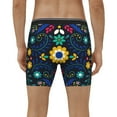 thumbnail image 4 of Cauagu Colorful Mexican Flower Print Men's Boxer Briefs, Funny & Cute Underwear Elastic Waistband Briefs Ideal Gift for Men,1-Pack, 4 of 7