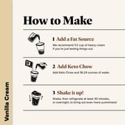 Keto Chow Vanilla Cream Ultra Low-Carb Meal Shake, 21 Servings