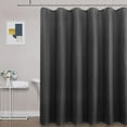 thumbnail image 6 of Waffle Fabric Shower Curtain Stall Shower Curtain for Bathroom Heavy Duty Quality Waffle Shower Curtain for Hotel Bathtubs RV, 36 x 72 inch, Black, 6 of 6