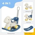 thumbnail image 4 of 4 in 1 Rocking Horse for Toddles 2-5 Years with Detachable Push Handle & Balance Board, Blue, 4 of 11