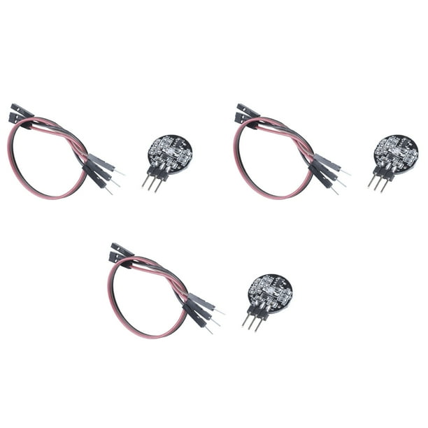 3X Sensor de Pulso Sensor de Ritmo Cardíaco Heart Beat PulseSensor para , Rojo Y Negro
