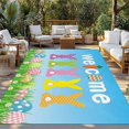 thumbnail image 2 of Easter Outdoor Rug for Patio/Deck/Porch, Non-Slip Large Area Rug 4 x 6 Ft, Spring Flora Colorful Eggs Botanical Pastoral Indoor Outdoor Rugs Washable Area Rugs, Reversible Camping Rug Carpet Runner, 2 of 8