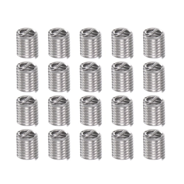Unique Bargains 20 Pack 8# 32 UNC 2D 8.4mm 304 Stainless Steel Helical Wire Thread Inserts