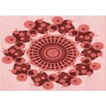 thumbnail image 1 of Ahgly Company Indoor Rectangle Patterned Pastel Pink Area Rugs, 2' x 5', 1 of 6