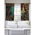 thumbnail image 6 of Vintage Rooster Sheer Curtains 54 Inches Length 2 Panels Set, Window Sheer Curtains for Living Room/Bedroom, Farmhouse Elegant Retro Animals Light Filtering Rod Pocket Curtain 52''x54''x2, 6 of 8