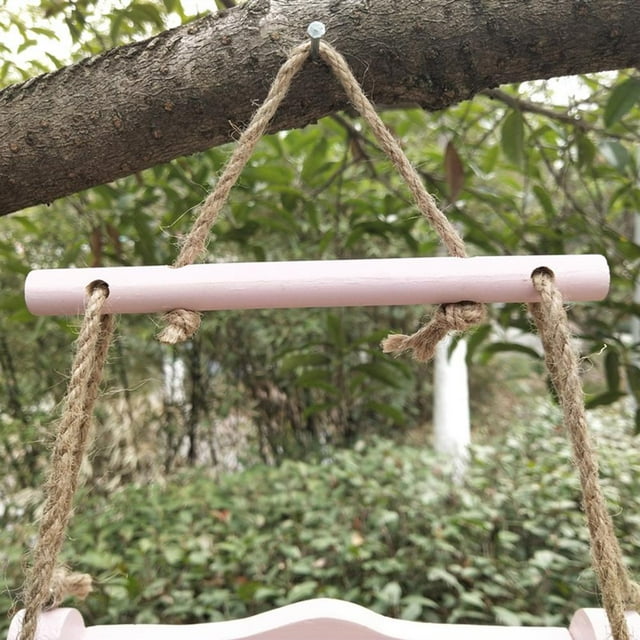 Bird Feeder Swing Hanging Bird Feeder Wooden Chair Shape Swing Bird Feeder For Windowsill Tree
