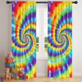 thumbnail image 5 of Blackout Kids Curtains,Colorful Rainbow Tie Dye Spiral Pattern Childrens Insulated Curtains Set Of 2,Bedroom Essentials,Toddler Room Decor 42"x84", 5 of 5