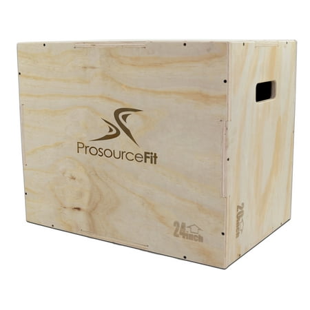 ProsourceFit 3-in-1 Wood Plyometric Jump Box for Plyo & Agility (Best Shoes For Plyometric Workouts)