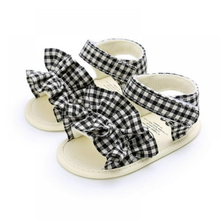 

Summer Baby Girls Breathable Anti-Slip Bow Shoes Sandals Toddler Soft Soled First Walkers