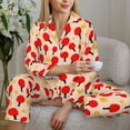 thumbnail image 6 of Fotbe Table Tennis Rackets 1 Pattern Long Sleeve Pajama Set for Women,Sleepwear Set,2-piece Loungewear Set,Soft PJs Comfy Nightwear with Pockets -Small, 6 of 7